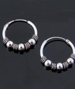 Aros Bolas Plata Bali 15 mm