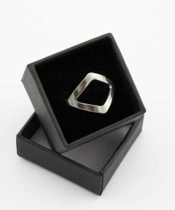 Alternative view of Anillo Rombo de Acero Inoxidable