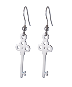 Alternative view of Pendientes Llave de Acero Inoxidable